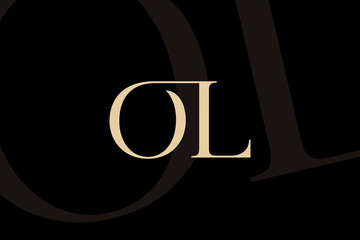 OL or LO letter logo icon design. Classic style luxury initials monogram.