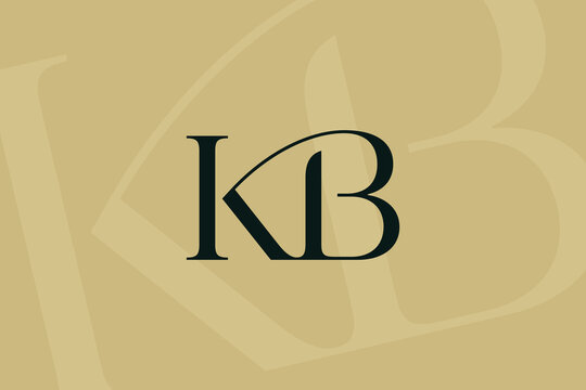 KB or BK letter logo icon design. Classic style luxury initials monogram.