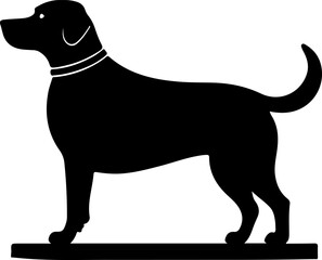 black dog vector illustration