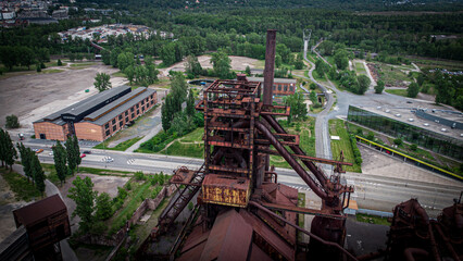 Fototapeta premium Dolni Vitkovice aerial photo. DOV. Industrial Complex in Ostrava. Czechia.