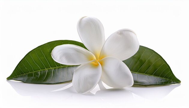 white champaka flower isolated on white background