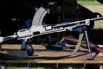 The Bren gun (Brno-Enfield) was a series of light machine guns (LMG) made by the United Kingdom in the 1930s and used in various roles until 1992.