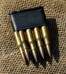 This is the special 8 round 'en-bloc' charger clips for the U.S. .30"-06 M1 Garand rifle.