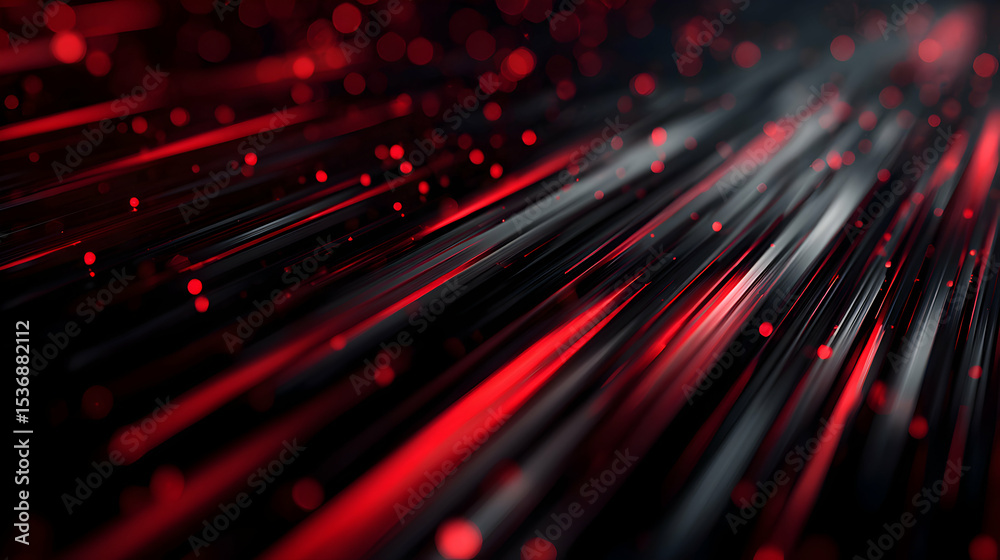 Poster abstract red and gray streaks with bokeh effect create a dynamic and futuristic background design