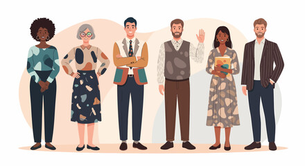 Fototapeta premium Diverse Group of Professionals Standing Together In The Workplace Setting