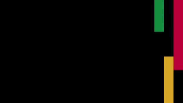 Juneteenth Background With Freedom Fist Illustration. 4k Animation