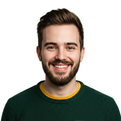 Fototapeta premium Smiling man portrait isolated on transparent background