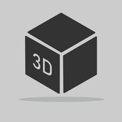 3d cube Printing vector symbol. 3D Print vector icon. cubes illustration.
