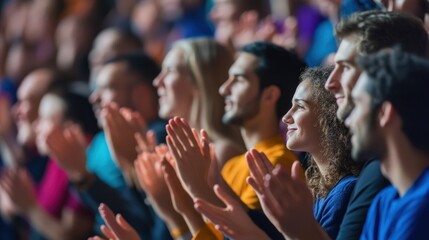 Audience applauding