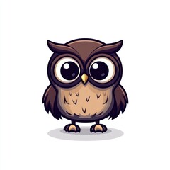 Cute cartoon owl illustration (2)