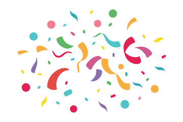 colorful confetti on white