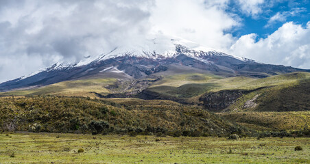 Cotopaxi Volcano Landscape, National Park Cotopaxi,  Ecuador