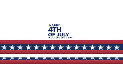 Happy fourth of july independence day themed background with stars and stripes decoration design element