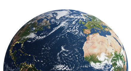 Isolated Planet Earth Illustrating Global Perspective