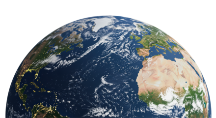 Isolated Planet Earth Illustrating Global Perspective