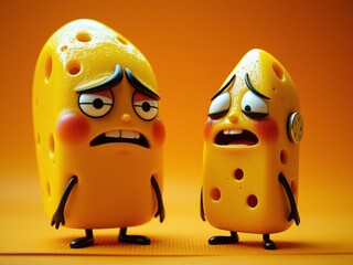 Funny Cheese Illustration Template