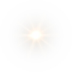 Transparent stadium spotlight effect with beam, glow and sparkle png. Magic projection design with laser flare, abstract bright disco shine, futuristic flash and sun ray for show vector background.

