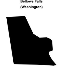 Bellows Falls (Washington) blank outline map