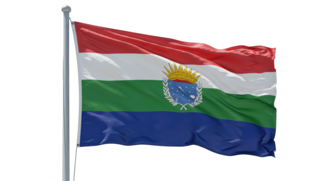 Isolated Flag of Formosa Province Argentina Waving