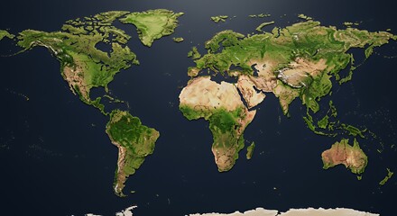 Stunning 3D World Map: A Detailed Visualization of Our Planet