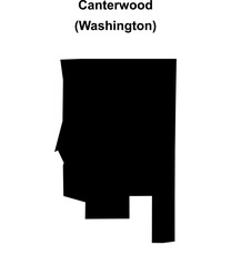 Canterwood (Washington) blank outline map