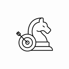 strategy target icon sign vector