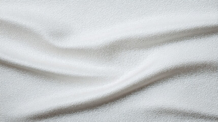 Soft white fabric with delicate folds and subtle texture creates an elegant and serene backdrop, ideal for minimalist designs or product photography projects.