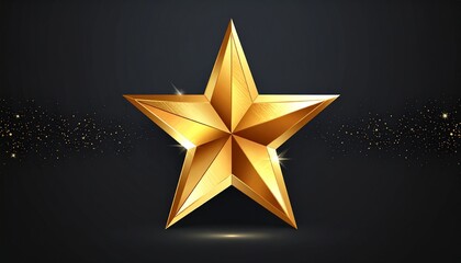 Fototapeta premium golden star on black background