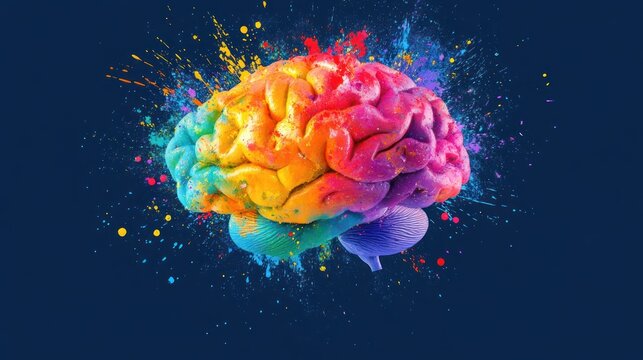 Colorful brain explosion
