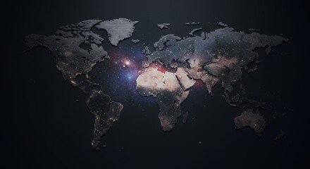 Cosmic World Map: A Celestial Tapestry of Earth