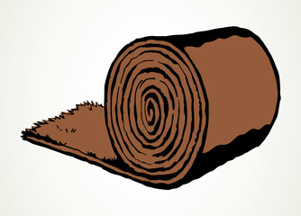 Carpet roll. Vector drawing icon