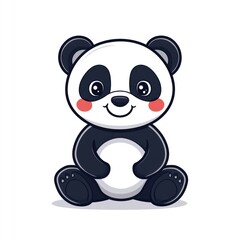 Obraz premium Cute panda sitting
