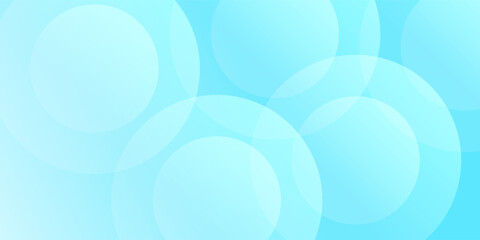 Minimalist banner background, pastel colorful, Light Blue gradations. Circle effect style geometric, abstract background. eps 10