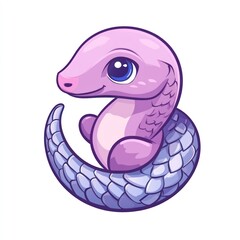 Fototapeta premium Cute, stylized pangolin illustration