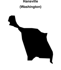 Hansville (Washington) blank outline map