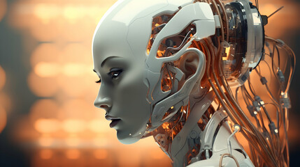 3d rendered illustration of a head of a woman