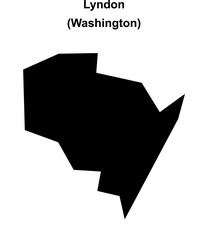 Lyndon (Washington) blank outline map