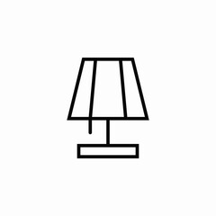 lamp desk icon sign vector