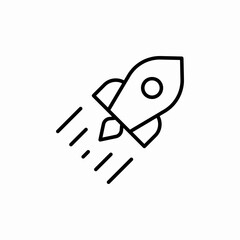 rocket boost icon sign vector