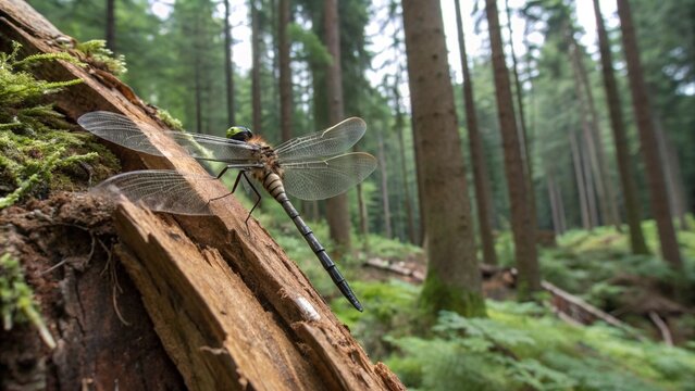 dragonfly, sharp and realistic, Photo, Natural light. - Powered by Adobe