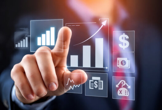 hand holding a statistical graph
