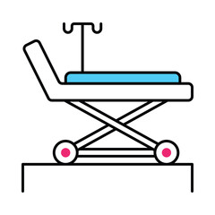 patient bed Vector Filled outline illustration style icon. EPS 10 