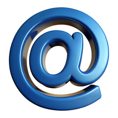 Fototapeta premium Bold 3D At Symbol Icon
