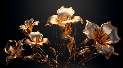 yellow flower on black