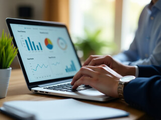 A person working on their laptop computer