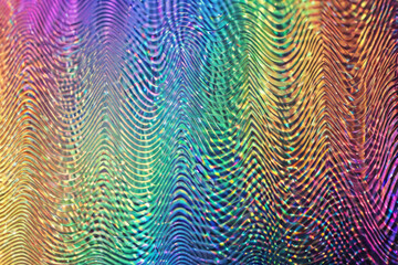 A colorful, textured curtain with a rainbow design, ideal for decorating or adding visual interest to an image