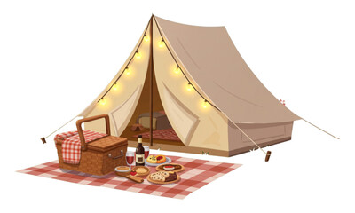 tourist tent on white background © Wilda