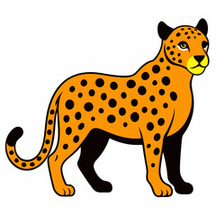 Jaguar on white background 