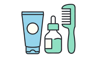 set of cosmetic brushes isolated on white