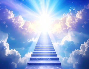Heavenly stairs to light
